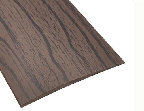 Bodenübergangsstreifen, selbstklebend, PVC-Bodenbelag, Schwellenstreifen, flaches Laminatprofil, Bodenbelag, Kantenleiste, Walnuss, 1 m x 5 cm