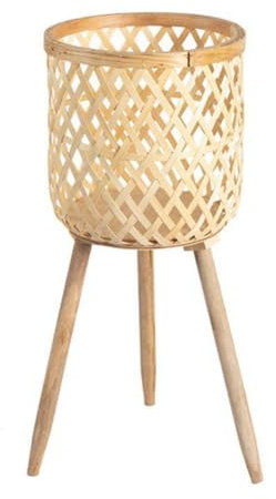 TsoLay Blumentopf Bambus Rattan Blumentopf Köper Balkon Blumenkasten Blumenregal L Einfache Installation