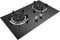 Gas Cooktop, 2 Burners Gas Hob, Black Tempered Glass Gas Cooktop, Built-In Gas Hob(Size:Natural gas)