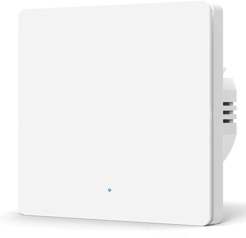 Acmerota Interruptor de pared inteligente Interruptores de luz inteligentes Zigbee Interruptor de luz blanco, funciona para Alexa/Google Home (requiere Zigbee HUB, cable neutro necesario, 2 Gang)