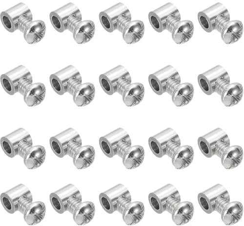 JEYORZY 20 pcs Morsetto per Cavo, Filo Metallico Corda Morsetti, morsetti per cavi tappo terminale a vite, Acciaio Cavo Morsetti, Singolo BuchiCorda Raccordi Morsetto, Adatti per fili funi metalliche