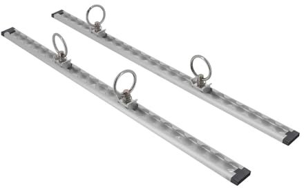 2 rails arrimage - longueur 61cm - Aluminium - 7 trous de Fixation - Rail réglable 24 positions