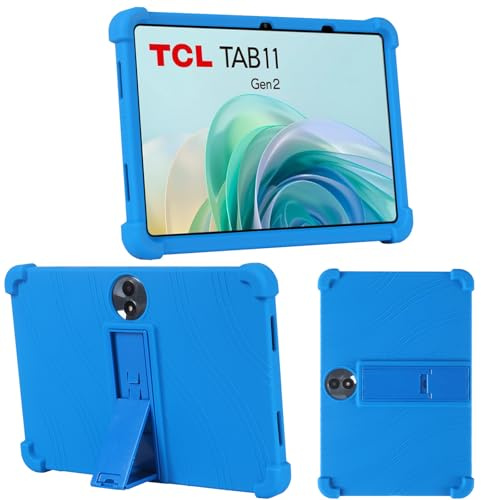 KUSINHOKA Funda para TCL Tab 11 Gen 2 11 Pulgadas, Funda Protectora con Función de Soporte, Anti-Choque Suave Silicona Carcasa Case para TCL Tab 11 Gen2, Azul