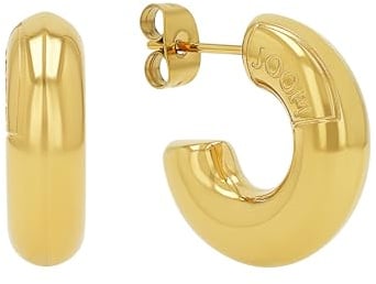 JOOP! Creolen Edelstahl Damen Ohrschmuck, 1,9 cm, Gold, Kommt in Schmuck Geschenk Box, 2039843