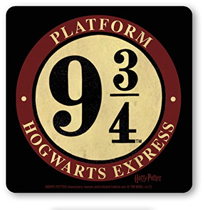Logoshirt® Harry Potter | Platform 9 3/4 I Hogwarts Express I Untersetzer | Kork | 10x10cm | langlebiger Druck | Lizenziertes Originaldesign