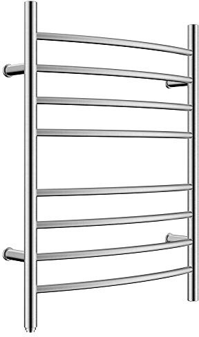 HEATGENE Chauffe-serviettes à 8 barres courbées pour salle de bain