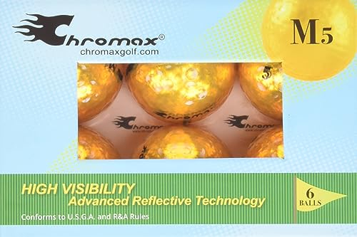 Chromax Golfbälle Metallic M5, bunt - 6 Stück, BCM56-GOLD, Gold