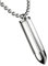 Fly Style Patrone Kettenanhänger aus Edelstahl mit Geheimfach - Halskette Herren, Farbwahl:silber + Kette