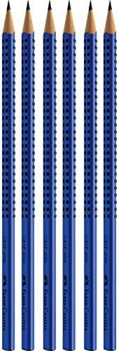 Faber-Castell 6er Sparpack Bleistifte GRIP 2001 (blau B)