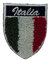 TOMASELLI MERCERIA Applicazione Toppa Patch Termoadesiva Tessuto Ricamo Lurex Argento Scudetto Bandiera Italia Spugna 5x4 Cm - 2