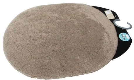 Batex Badteppich Duo Cotton Taupe oval 55x65cm Badematte Badezimmerteppich Badgarnitur Badvorleger Duschmatte