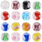 PandaHall Lot de 100 perles rondes en verre - 8 mm - Lumineuses - Fabriquées à la main - Avec fleurs - Couleurs mélangées - Pour la fabrication de bijoux