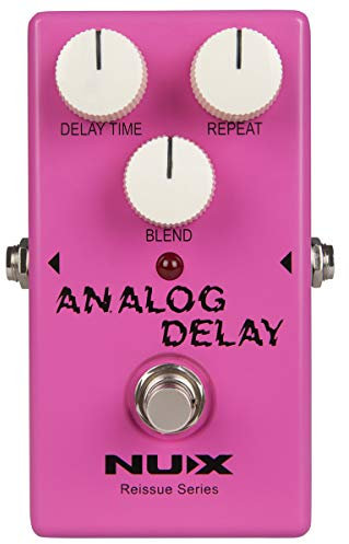 NUX Analoge Delay-Gitarren-Effektpedal, 100 % analoge Schaltung, warmklingender analoger Verzögerungseffekt aus den 80er Jahren.