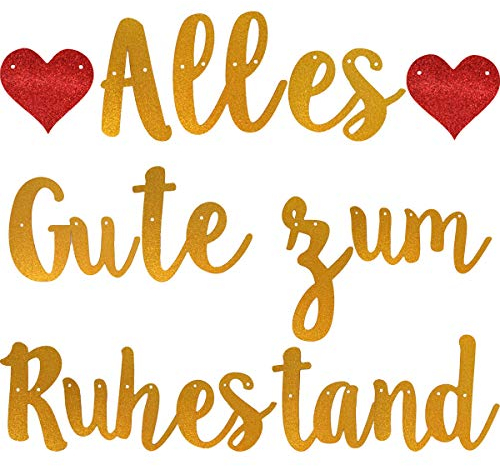 Endlich Ruhestand Girlande Rente Banner Alles Gute zum Ruhestand für Renter Party Rente Abschiedsfeier Pension Senior Privatmann