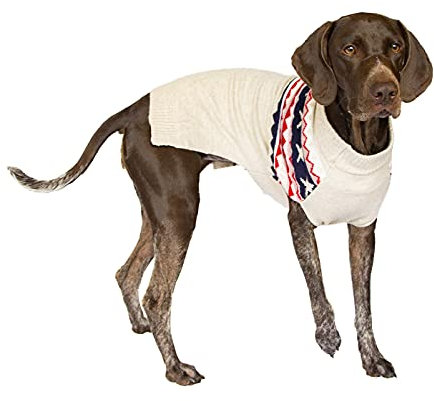 Rosewood Joules Fairisle Pullover für Hunde, Haferflocken, Größe L