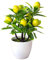 Künstlicher Zitronenbaum Pflanzendekor Bonsai Mini Zitronenbaum im Topf Zitronendekor Bonsai Tischdekoration für Indoor Outdoor Hochzeit Bürodekoration