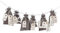 Frau WUNDERVoll® Stoff Adventskalender zum Befüllen Schneeflöckchen Baumwollbeutel grau, Ziffern weiß glitzer/Weihnachtskalender Beutel Sack Säckchen Stoffbeutel Baumwolle Geschenkbeutel