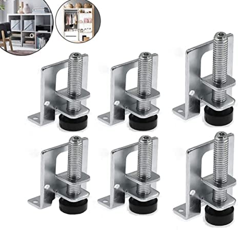 Sipiris 6pcs Pieds de Nivellement pour Meubles établi avec écrous de Verrouillage Pieds de Mise à Niveau Niveleurs Meubles Robustes pour Tables Armoires étagères Meubles