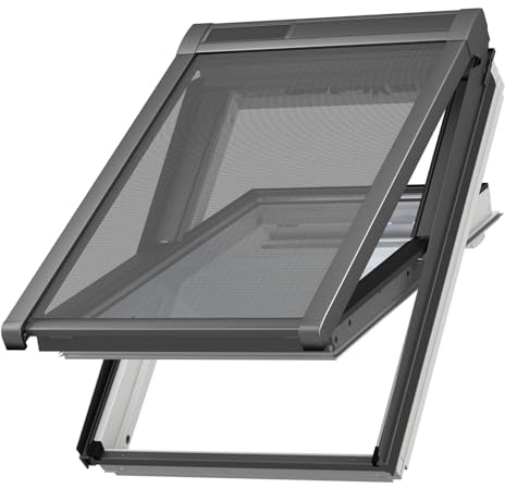 VELUX Solar Hitzeschutz-Markise, PK08, P08, Schwarz | Hitzeschutz, lässt Licht herein, wartungsfrei