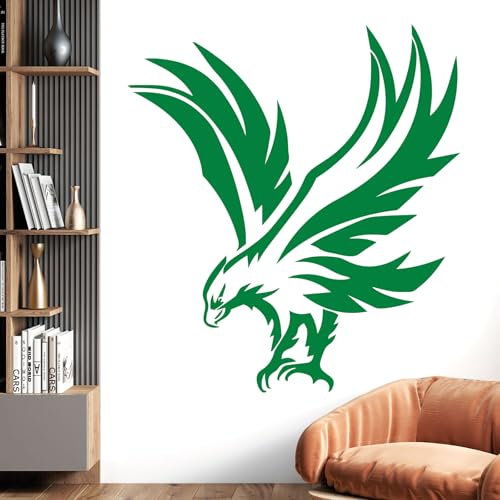 Wandtattoo Flying Eagle, Flügel, Federn und Krallen, Motiv Wiese