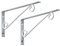 BRESKO Regalwinkel Regalträger Regalhalter Konsole Wandkonsole Regalhalterung Wandhalter Halterung (Weiß, 2 Stück - 250x125 mm)