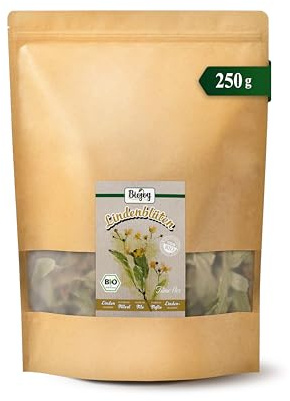 Biojoy Fleurs de tilleul BIO, séchées, entières, infusion, 250 g | Infusion en vrac, fleurs entières, Tilia flos L.