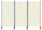 AufuN 3 Teile Paravent Sichtschutzwand 275x180cm Stellwand Sichtschutz Verstellbar Trennwand Raumteiler für Büros Balkon, Creme