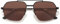 SOJOS Sonnenbrille Herren Retro Damen Vintage Groß Eckig Coole Double Bridge Metall Semi-Rimless Rechteckige UV400 Schutz Unisex Brille SJ1191 Grau