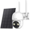 WOOLINK 4MP Solar Camera Outdoor Wireless, 2.5K Pan/Tilt Rechargeable Battery Powered Camera, 2.4GHz WiFi for Home Security, Motion Detection, 2-Way Talk, Color Night Vision, Cloud/SD