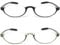 Mcoorn Lesebrille Oval Leicht Für Damen Herren Mit Etui, Lesehilfe Halbrand Lesebrille Oben Retro, Dioptrien +1,0