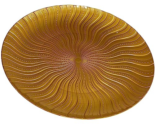 CHICCIE Platzteller Kunststoff Gold 33 cm - Dekoteller Dekoration Untersetzer