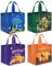 AhfuLife 4 Stk Halloween Geschenktüte Tasche, Halloween Süßigkeit Süßes Taschen aus Non Woven mit Griffen für Trick or Treat Partyzubehör Eimer Beutel, Deko Kinderparty
