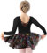 DANSHOW Kinder Ballettkleidung Mädchen Tanzkleider Mädchen Lange Ärmel Balletttrikot Ballettanzug Tanzkleid mit Chiffonrock(40421-06Q-XL)