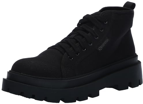 SUPERGA - Stivaletti, Donna, Nero, Cotone, Casual, 3052 Alpina Apex Mid, Taglia: 40