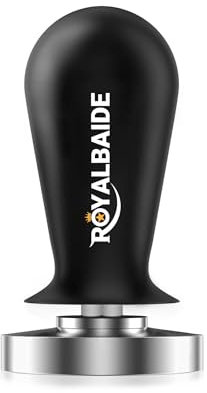 53mm Espresso Tamper, kalibrierte Barista Kaffeestampfer mit 30 Pfund federbelastetem Edelstahlsockel, Griff aus eloxiertem Aluminium