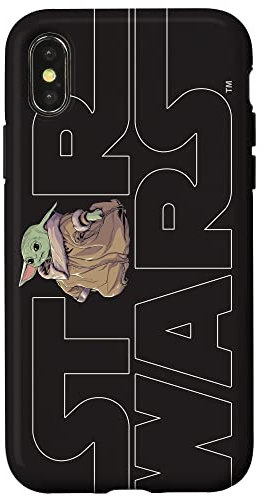 Hülle für iPhone X/XS Star Wars Logo und The Child Grogu aus The Mandalorian