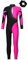 Hedmy Kinder Mädchen Turnanzug Eiskunstlauf Gymnastikanzug Langarm Pailletten Jumpsuit Overall Einteiler Trikot Gymnastik Leotard Hot Pink & Schwarz B 170