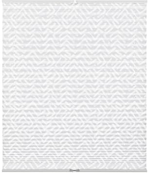 GARDINIA Plissee Concept zum Klemmen, Blickdichtes Faltrollo, Lichtdurchlässig, Alle Montage-Teile inklusive, Höhenverstellbar, Lissy, Weiß, 90 x 130 cm (BxH)