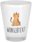 Mr. & Mrs. Panda Personalisiertes Schnapsglas Einhorn Katze, Premium Glas, 40 ml
