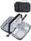 bagsmart Cable Organiser Bag Electronic Accessories Storage Case Holiday Travel Essentials Tech Pouch for Charger,Charging Cable,Flash Drive, Simple Double Layer - Black