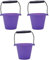 COLLBATH 3St tragbarer Falteimer Kleiner Eimer Strand Eimer Sandwanne Spielzeug für den Strand Kinder wasserspielzeug kinderwasserspielzeuge tragbarer Wassereimer Camping Falteimer Violett