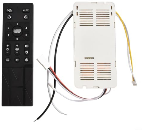 Honseadek Wireless Ceiling Fan Light Remote Control Kit, 6 Speed Settings Ceiling Fan Light Remote Control, Dimmable Controller Driver Accessories