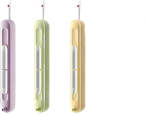 3PCS Nadeleinfädler Nahttrenner, Dehnbarer Nadel Einfädelhilfe Nähmaschine | Faden Einfädler Für Nähnadeln Nähmaschinen Nadeln Seam Ripper Needle Threader Zum Handnähen Handwerk Quiltzubehör