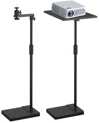 Beamer Ständer mit Paletten Projektorständer Projektorhalterung Projektor Metallhalter, Notenständer Laptop Bodenständer Laptop Notebook DJ Equipment Stativ Halter,Höhenverstellbar&360° Drehbar (A)