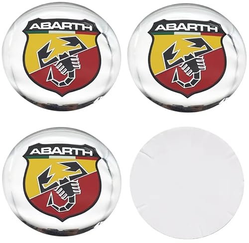 4 Stück Nabendeckel Felgendeckel Radkappen Aufkleber für Abarth FIAT Abarth 124 Spider Abarth 500 695 56mm 60mm, ABS Felgenabdeckungen Dauerhafte Nabenkappen Felgenkappen Aufkleber Mit Logo