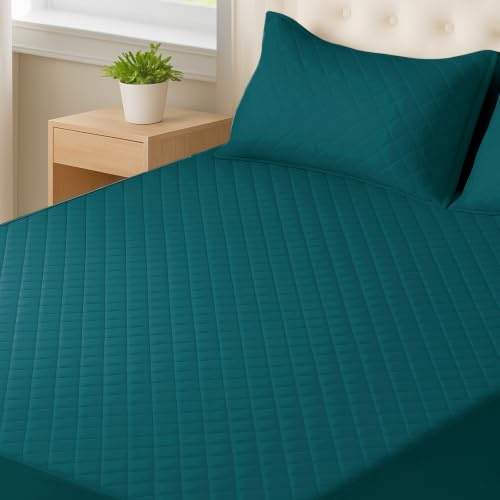 CYCMACO Matratzenschutz Wasserdicht 90x200cm, Atmungsaktive Nässeschutz Matratzenbezug Geräuschlos, Anti-Allergie Und Anti Milben, Hochwertige, rutschfest, Tiefe Tasche, Waschbar, Dunkel Grün