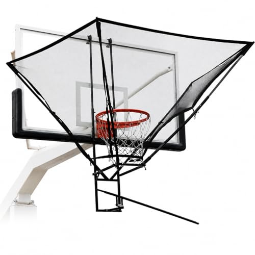 Basketball Rebounder Trainer | Hängende Rücklaufvorrichtung für Standardreifen | Metall-Rückprallnetz-System für Soloübungen im Fitnessstudio, Hof & Trainingslager