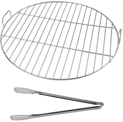 Vilgftyiet Edelstahl Grillrost rund mit Griff für Weber 7432 und 57cm Grills 45cm