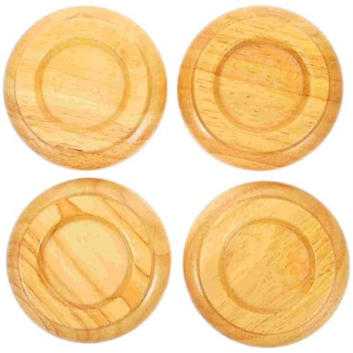 Klavier Rollenuntersetzer Klavierrollenbecher aus Holz Beinpolster Bodenschoner Klavier(Black)