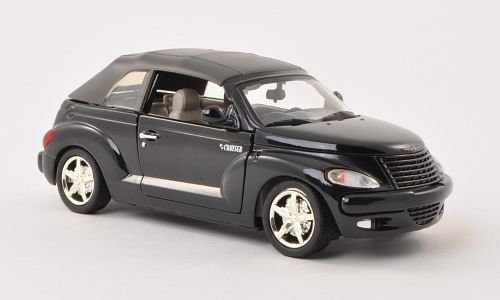 Chrysler PT Cruiser Convertible, schwarz, 0, Modellauto, Fertigmodell, Motormax 1:24
